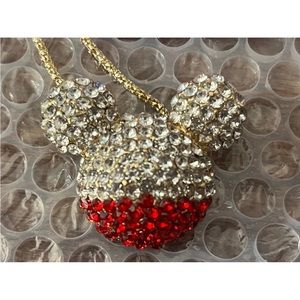 NWT. Betsey Johnson. Mickey Mouse Brooch/ Pendant Necklace